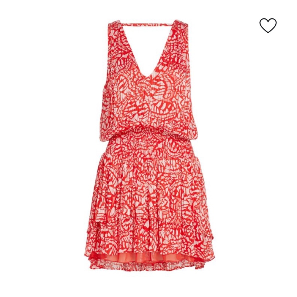 Ramy Brook size 6 Astrid Butterfly Drop Waist Mini Dress